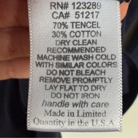 Lauren Moshi Blue Varsity Wildcats Top Size XS Long Sleeve Preppy Made in USA - Picture 7 of 7